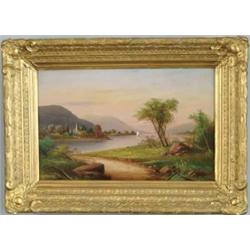 UNSIGNED (American, 19th Century) HUDSON RIVER SCHOOL LANDSCAPE.