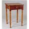 Image 1 : SHERATON MAPLE AND MAHOGANY ONE DRAWER STAND.