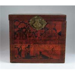 ORIENTAL DECORATED ANTIQUE BOX.
