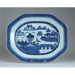 CUT CORNER RECTANGULAR CANTON PLATTER.