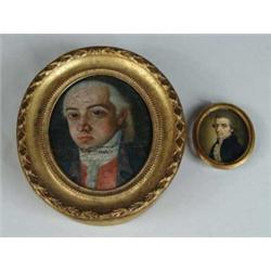 UNSIGNED (18th/19th Century) TWO OVAL MINIATURES.