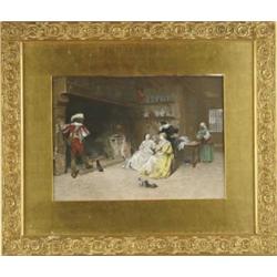 AFTER ADRIEN MOREAU (French, 1843-1906) LE REPOS A LA FERME”.