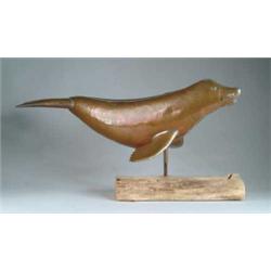 B. A. NORLING (American, 20th Century) COPPER SEAL WEATHERVANE.