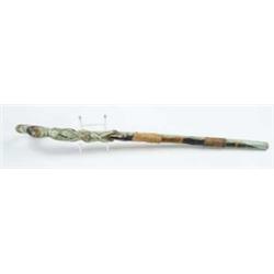 CANE: CARVED FOLK ART CANE.