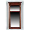 Image 1 : MAHOGANY SHERATON TWO-PART MIRROR WITH LABEL.
