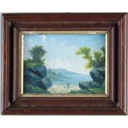 J. H. KEITH (American, 19th Century) “SEASIDE COTTAGE”.