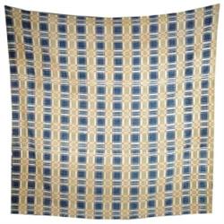 THREE COLOR HOMESPUN COVERLET.