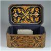 Image 1 : PAINT DECORATED HINGED BOX. 