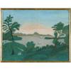 Image 1 : UNSIGNED (American, 19th Century) PRIMITIVE LANDSCAPE.