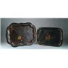 Image 1 : TWO ANTIQUE DECORATED TOLE TRAYS.