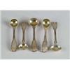 Image 1 : EIGHT ENGLISH SALT SPOONS IN THE KING PATTERN.