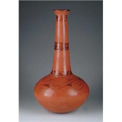 TALL POTTERY GOURD VASE.