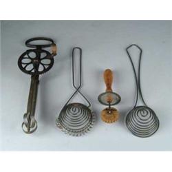 FOUR KITCHEN RELATED ITEMS.