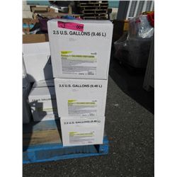 Three 2.5 US Gallon Cases of Chlorine Destainer