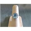 Image 1 : Ladies Blue Topaz & Diamond Dinner Ring