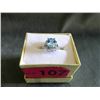 Image 2 : Ladies Blue Topaz & Diamond Dinner Ring