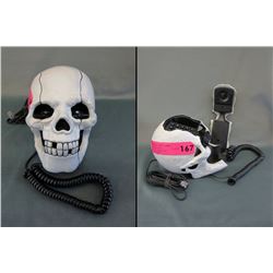 Skull Telephone with Light Up Eyes