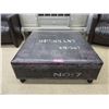 Image 1 : New Leather Like Ottoman with Vintage Image