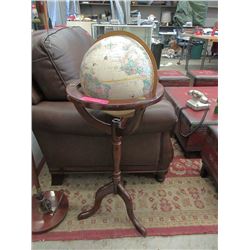 39" Tall World Globe on Wood Stand