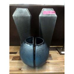 4 Large Glass Vases