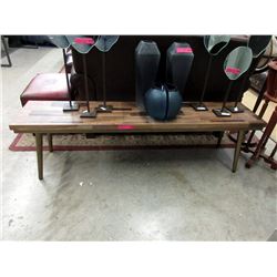 New LH Imports Matrix  Wood Topped Bench with Metal Legs