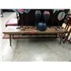 Image 1 : New LH Imports Matrix  Wood Topped Bench with Metal Legs