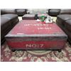 Image 1 : New Leather Like Ottoman with Vintage Image