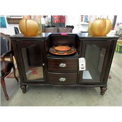 New Glass Door Sideboard with 2 Drawers