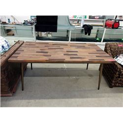 New LH Imports  matrix Wood Top Dining Table w/ Metal Legs