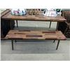 Image 1 : New LH Imports  matrix Wood Top Bench with Metal Legs