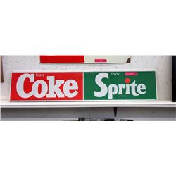 Pressed Steel Coke/Sprite Advertising Sign