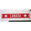 Image 1 : New Embossed Metal Canada Sign