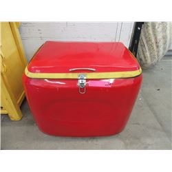 Large Vintage Red Cooler