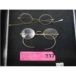 2 Pairs of Antique Eye Glasses