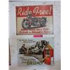 Image 1 : 2 New Tin Signs With Vintage Images