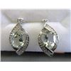Image 1 : New Green Amethyst & Diamond Earrings