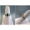 Image 1 : 14KT Gold Emerald & Diamond Ring
