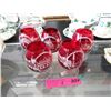 Image 1 : 5 Mary Gregory Ruby Glass Snifters