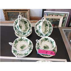 4 Royal Albert "Ivy Leaf" Teacup & Saucers