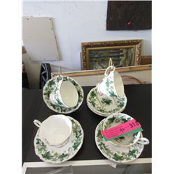 4 Royal Albert "Ivy Leaf" Teacup & Saucers