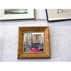 Gilt Framed Mirror - 14" x 14"