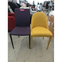 1 Yellow & 1 Purple Dining Chair
