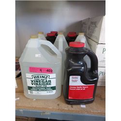 4 Jugs of Vinegar & 5 Jugs of Honey Garlic Sauce