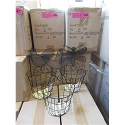 5 Cases of New 8" Tall Wire Planter Baskets