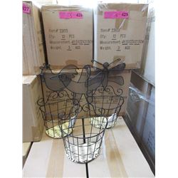 5 Cases of New 8" Tall Wire Planter Baskets