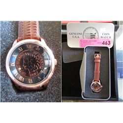 Ladies New in Box August Steiner Coin Watch