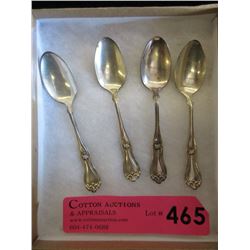 4 Matching Sterling Silver 4" Teaspoons