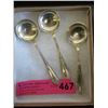 Image 1 : 3 Matching Sterling Silver 5" Berry Spoons