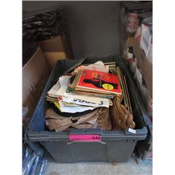 Large Tote of Vintage 45 RPM & LP Records