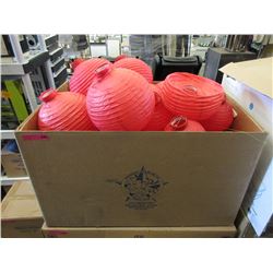 Huge Box of Red Rice Paper Lamp Shades